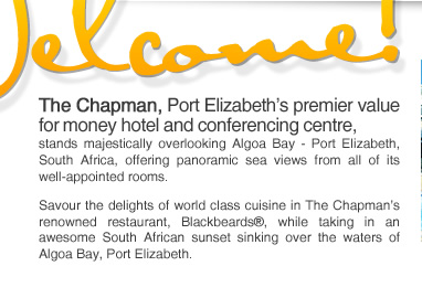 Accommodation Port Elizabeth | The Chapman | Hotel | Conference Venue | Blackbeards Restaurant | Nelson Mandela Bay | South Africa